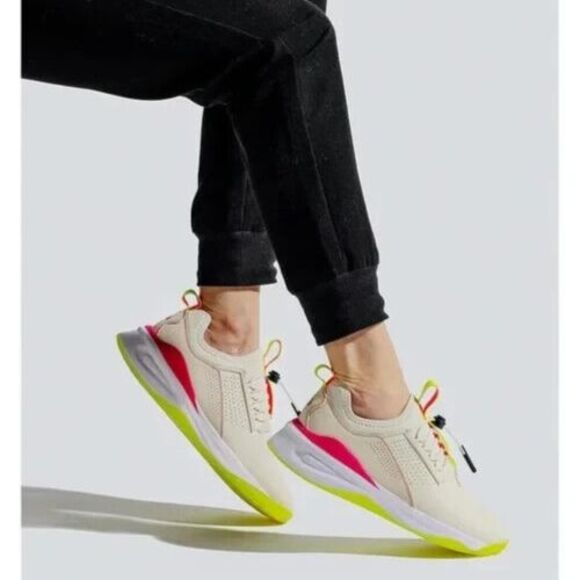 Clove Classic Beige Yellow Pink Sneaker Women Sz 7.5 / EU 38.5 NEW - Picture 4 of 6